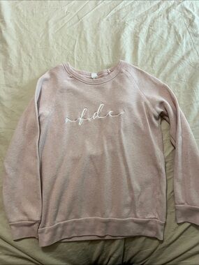 Alternative Pale Pink Embroidered Crew Sweatshirt
